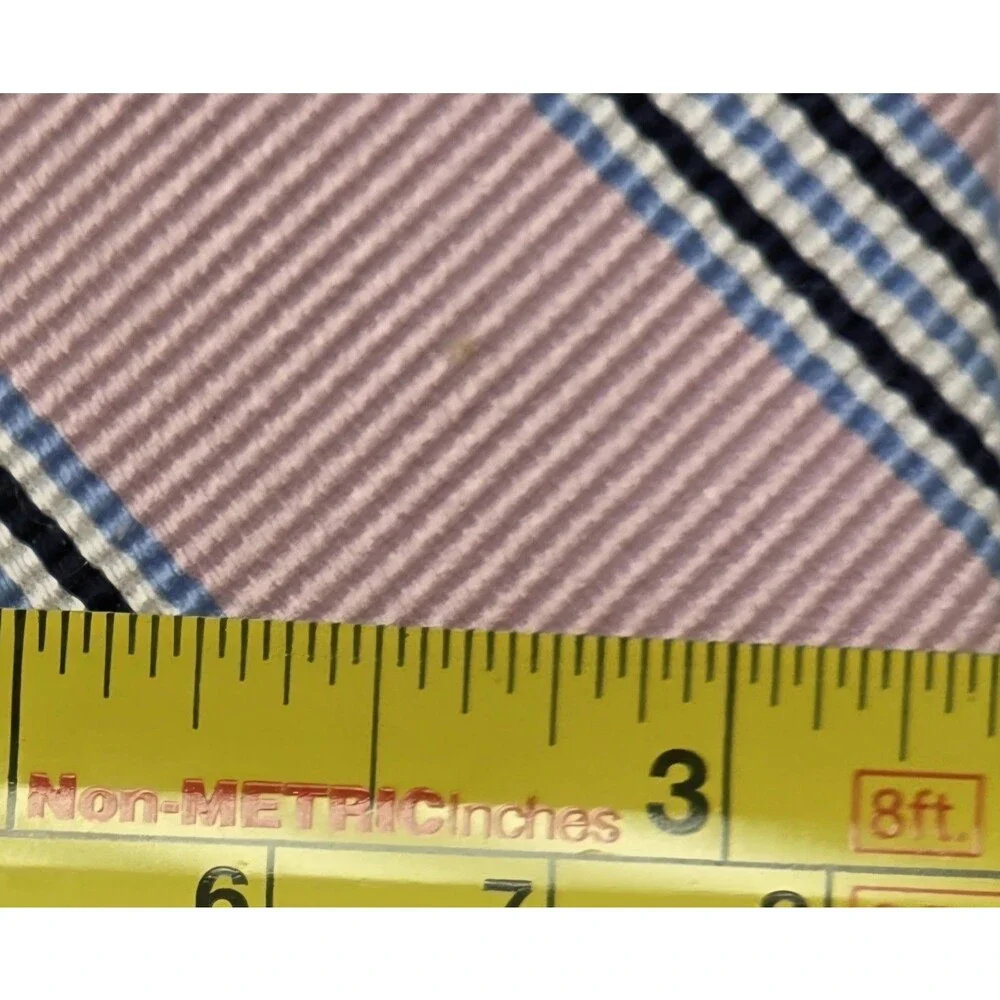 Jos. A. Bank 100% Silk Woven Striped Classic Pointed Tie Pink Blue Black